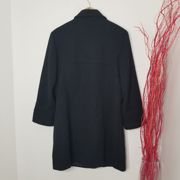 Manteaux Manteaux | Black Wool Car Coat Size 14 - Picture 5 of 7